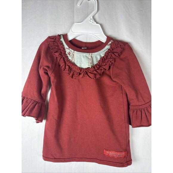 Long Sleeve Shirt And Matching Skirt Bird Print Size 12 M Preowned - Picture 8 of 16